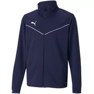 Piłka nożna - Bluza dla dzieci Puma teamRISE Training Poly Jacket Jr granatowa - miniaturka - grafika 1