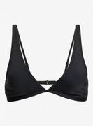 Stroje kąpielowe - Góra od damskiego kostiumu kąpielowego Roxy Beach Classics Elongated Triangle Bikini Top - czarna - ROXY - miniaturka - grafika 1