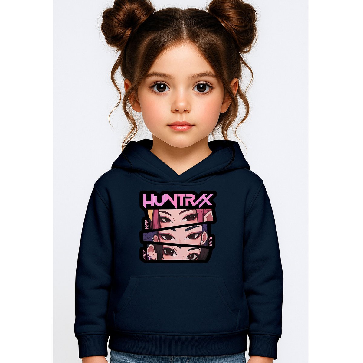 BLUZA DZIECIĘCA KPOP DEMON HUNTERS HUNTRIX 122-128 Z KAPTUREM BAWEŁNIANA