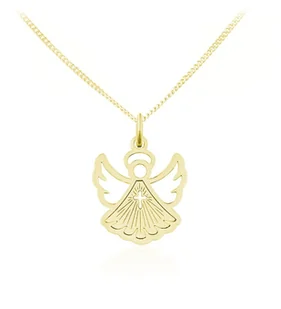 Naszyjnik Aniołek z Krzyżykiem - Pamiątka Chrztu - 24k złocenie - Biżuteria religijna Naszyjnik Aniołek z Krzyżykiem - Pamiątka Chrztu - 24k złocenie - Biżuteria religijna - miniaturka - grafika 1