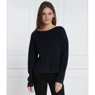 Swetry damskie - Tommy Hilfiger Sweter STITCH OPEN | Regular Fit - miniaturka - grafika 1