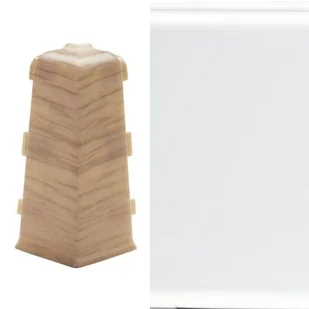 Arbiton Narożnik zewnętrzny do listwy INDO (2 sztuki) biały połysk - Listwy przypodłogowe - miniaturka - grafika 1