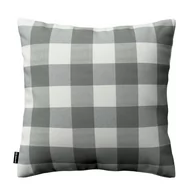 Poszewki na poduszki - Dekoria Poszewka Kinga na poduszkę szaro biała krata 5,5x5,5cm) 50 × 50 cm Quadro 102-136-13 - miniaturka - grafika 1