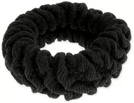 Ozdoby do włosów - CZARNA GRUBA GUMKA MARSZCZONA kolor czarny bawełna koło do włosów klasyczne hair cuff (cj2596) - miniaturka - grafika 1