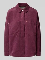 Kurtki damskie - Bluzka sztruksowa o kroju relaxed fit z kieszeniami na piersi model ‘JANINE-RAI’ - miniaturka - grafika 1