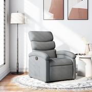 Fotele - Fotel rozkładany, jasnoszary, tapicerowany tkaniną Lumarko! - miniaturka - grafika 1