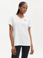 Koszulki i topy damskie - Under Armour Koszulka techniczna Tech Ssv- Solid 1384229-100 Biały Loose Fit - miniaturka - grafika 1