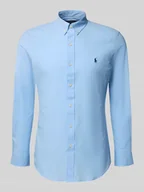 Koszule męskie - Koszula casualowa o kroju slim fit z mieszanki bawełny - miniaturka - grafika 1