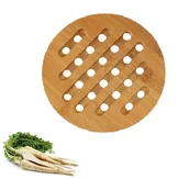 Akcesoria i części AGD - Household Bambusowa Podstawka pod gorący garnek Okrągła 18cm BNB-09407 - miniaturka - grafika 1