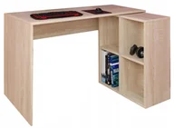 Biurka - Elior Biurko narożne komputerowe z regałem dąb sonoma R1-R19 - miniaturka - grafika 1