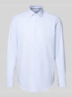 Koszule męskie - Koszula biznesowa o kroju regular fit z kołnierzykiem typu kent - miniaturka - grafika 1