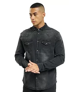Brandit Męska koszula jeansowa Riley Denim, czarny (Black 2), 3XL - Koszule męskie - miniaturka - grafika 1