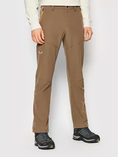 Spodnie męskie - SALEWA Spodnie outdoor Puez Dolomitic 27227 Brązowy Regular Fit - grafika 1
