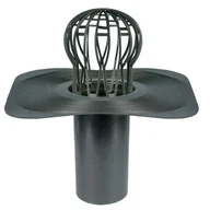 Rynny i akcesoria - Wpust dachowy czarny 38 x 38 x 25 cm MAXPOL - miniaturka - grafika 1