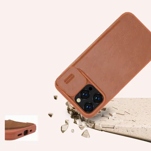 Nillkin Qin Leather Pro Case etui iPhone 14 Pro Max osłona na aparat kabura pokrowiec obudowa z klapką czarny - Etui i futerały do telefonów - miniaturka - grafika 15