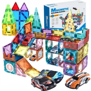 KLOCKI MAGNETYCZNE KONSTRUKCYJNE EDUKACYJNE DLA DZIECKA TOR SAMOCHODOWY 82E - Klocki KLOCKI MAGNETYCZNE KONSTRUKCYJNE EDUKACYJNE DLA DZIECKA TOR SAMOCHODOWY 82E - Klocki - miniaturka - grafika 1