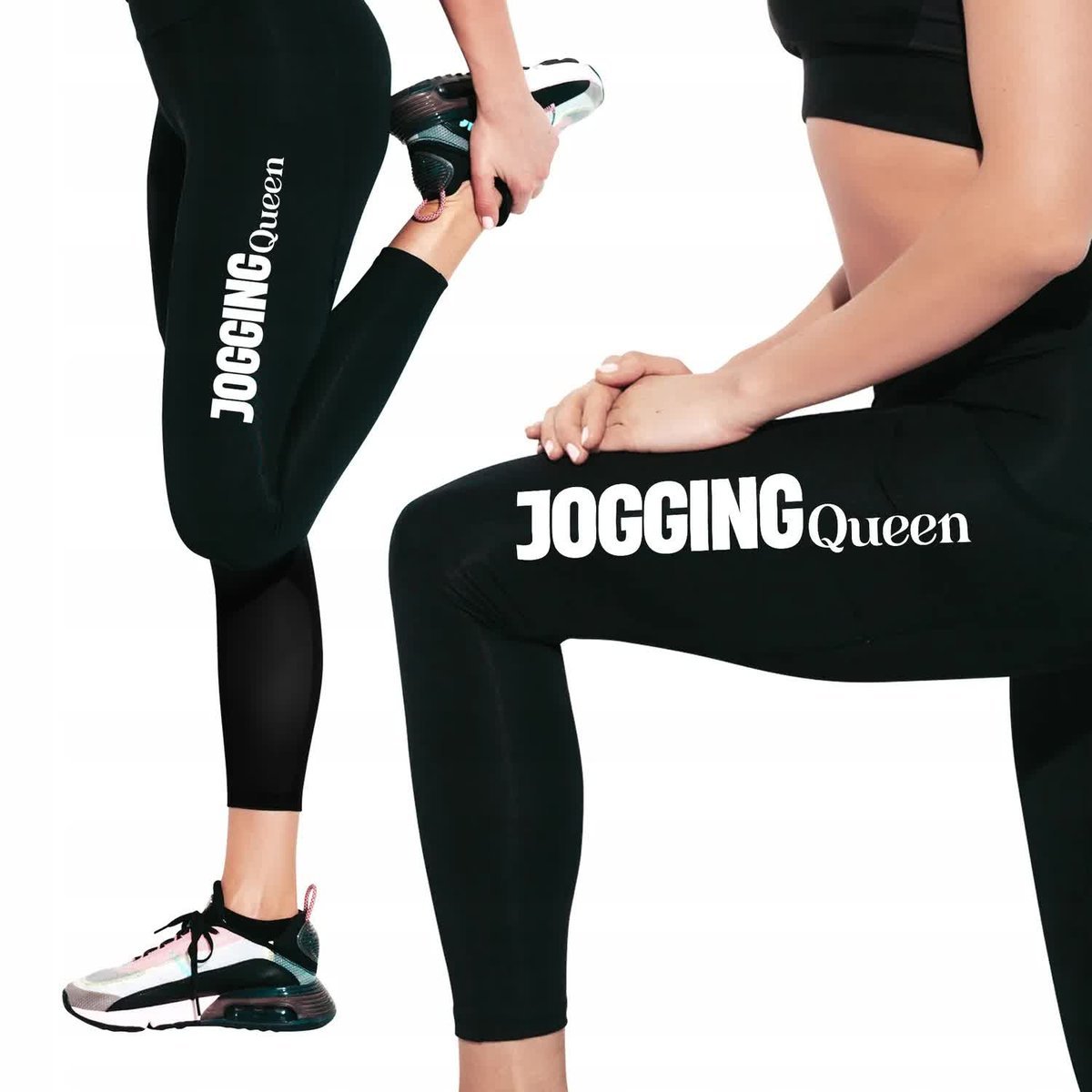 LEGGINSY Sportowe Damskie Jogging QUEEN WZORY L/XL