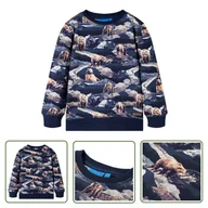 Bluzy dla dziewczynek - Bluza dziecięca - granatowa - 128 - Bluza Dla Dziecka - miniaturka - grafika 1