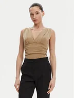 Body - ACCESS FASHION Body 53-2223-391 Beżowy Slim Fit - miniaturka - grafika 1