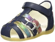 Buty dla dziewczynek - Kickers Dziecięce sandały Bigkro dla dziewczynek, ciemnoniebieski metalik - 25 EU - miniaturka - grafika 1