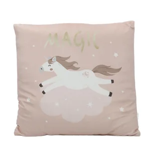 Poduszka dekoracyjna z jednorożcem, 40 x 40 cm - Kołdry i poduszki dla dzieci - miniaturka - grafika 1