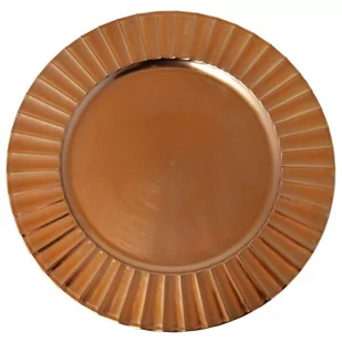 Złoty, okrągły podtalerz Mial Ø33 cm - Serwisy obiadowe - miniaturka - grafika 1