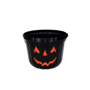 Wiaderko na cukierki dynia czarne na halloween - Balony i akcesoria - miniaturka - grafika 1