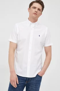 Koszule męskie - Ralph Lauren Polo Polo koszula męska kolor biały regular z kołnierzykiem button-down - grafika 1