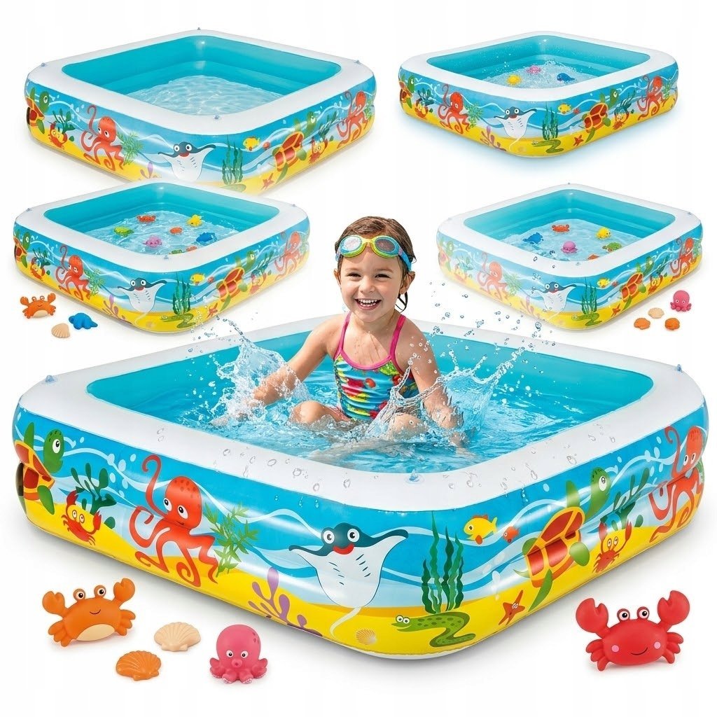 Bestway BASEN DMUCHANY DLA DZIECI Z DASZKIEM 140X140 OGRODOWY BRODZIK