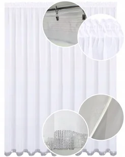 Firana gotowa Firany 220x200 cm Firanki Cyrkonia ! - Firany - miniaturka - grafika 1