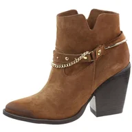 Botki damskie - Rude botki kowbojki Carinii B5269/G-J50 sk��ra zamszowa modne r.37 - miniaturka - grafika 1
