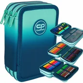 Piórniki - Patio Piórnik potrójny z wyposażeniem Jumper 3 Gradient Blue CoolPack F067690 - miniaturka - grafika 1