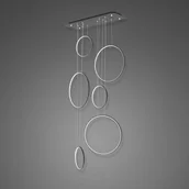 Lampy sufitowe - Altavola Design Ledowe Okręgi lampa wisząca 130W czarna LA076/P_90_in_3k_black_dimm - miniaturka - grafika 1