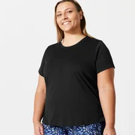 Koszulki sportowe damskie - Koszulka fitness damska Domyos Plus Size krótki rękaw - miniaturka - grafika 1