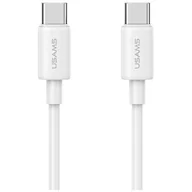 Kable USB - USAMS SJ711USB02 USB-C do USB-C 1m Biały - miniaturka - grafika 1