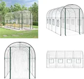 Szklarnie ogrodowe - vidaXL Szklarnia przezroczysta 160x400x190 cm PVC i stal - Szklarnia - Szklarnie - Szklarnia - Szklarnia z rolowanymi drzwiami - miniaturka - grafika 1