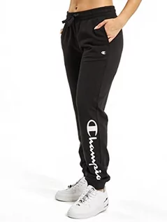 Spodnie sportowe damskie - Champion Legacy American Classics Fleece Big Logo Rib Cuff Spodnie dresowe damskie, Nero, S - grafika 1