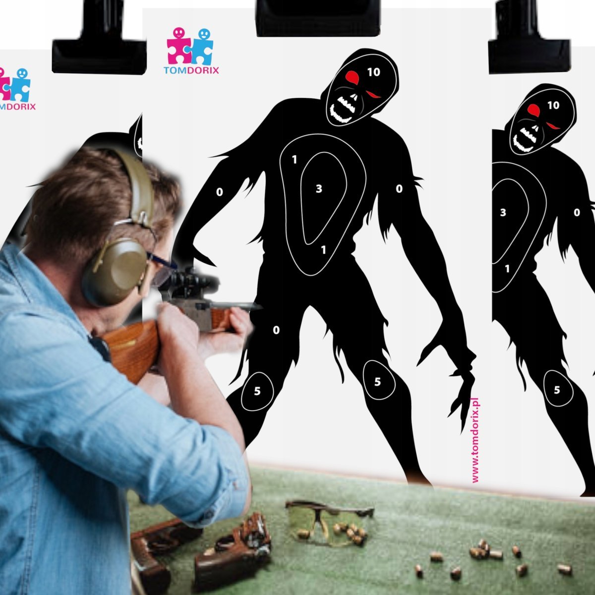 Tarcze Strzeleckie Asg Air Soft Gun Zombie 10sztuk