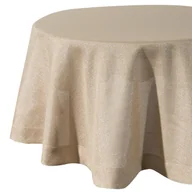 Obrusy i serwetki - Obrus Stella 1 180 cm okrągły złoty o strukturze płótna z dodatkiem złotej nici Eurofirany - miniaturka - grafika 1