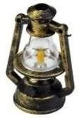 Ozdoby bożonarodzeniowe - Lampa naftowa 37x50mm plastikowa miniaturowa złota - miniaturka - grafika 1
