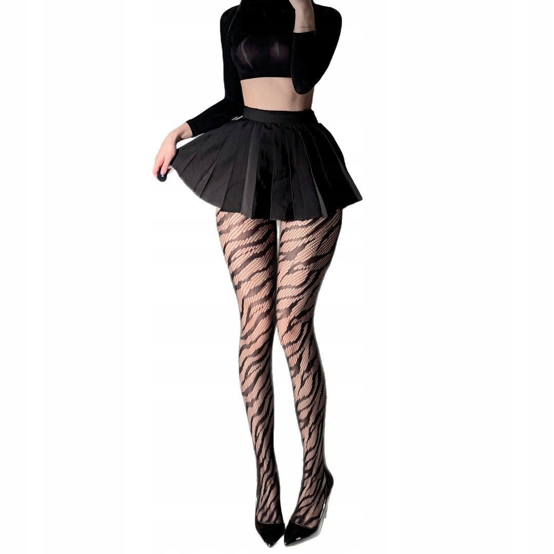 eleganckie DAMSKIE RAJSTOPY koronkowe siateczkowe elastyczne S M L modne