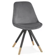 Krzesła - Kokoon Design Krzesło Design Mikado szare nogi czarne CH02970GRBL - miniaturka - grafika 1