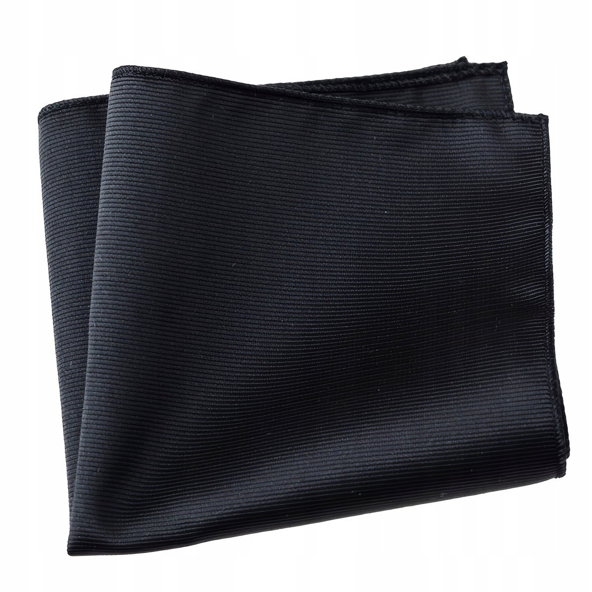 Poszetka męska w prążki - czarna