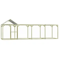 Akcesoria do hodowli zwierząt - VidaXL Klatka dla drobiu, 6x1,5x2 m, impregnowane drewno sosnowe 278402 VidaXL - miniaturka - grafika 1