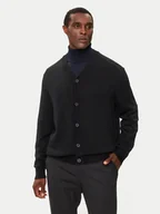 Swetry męskie - Armani Exchange Kardigan 6DZE1G ZM1LZ 1200 Czarny Regular Fit - miniaturka - grafika 1
