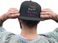 Czapki i chusty sportowe męskie - CZAPKA PROSTY DASZEK HAFT LOGO Z NAPISEM NADRUKIEM - miniaturka - grafika 1