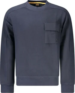 Niebieski bawełniany sweter męski Hugo Boss zapewniający stylowy komfort - XL - Swetry męskie - miniaturka - grafika 1