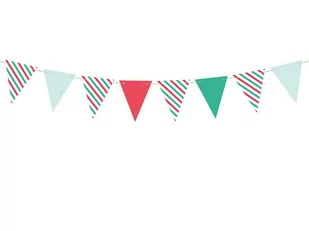 PartyDeco Girlanda Merry Xmas - Flagietki 1,3m (FLG14) - Ozdoby bożonarodzeniowe - miniaturka - grafika 1