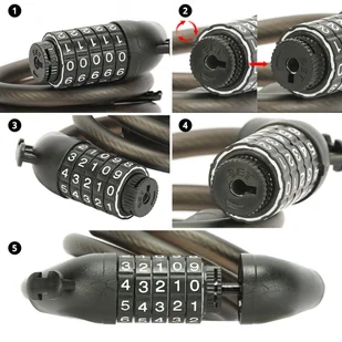 Eleglide Black 1.2m Cable Locks Czarny - Zabezpieczenia do roweru - miniaturka - grafika 8