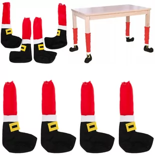 Pokrowiec Na Nogi Stołu Krzesła Buty Mikołaja Stół - Ozdoby bożonarodzeniowe - miniaturka - grafika 1